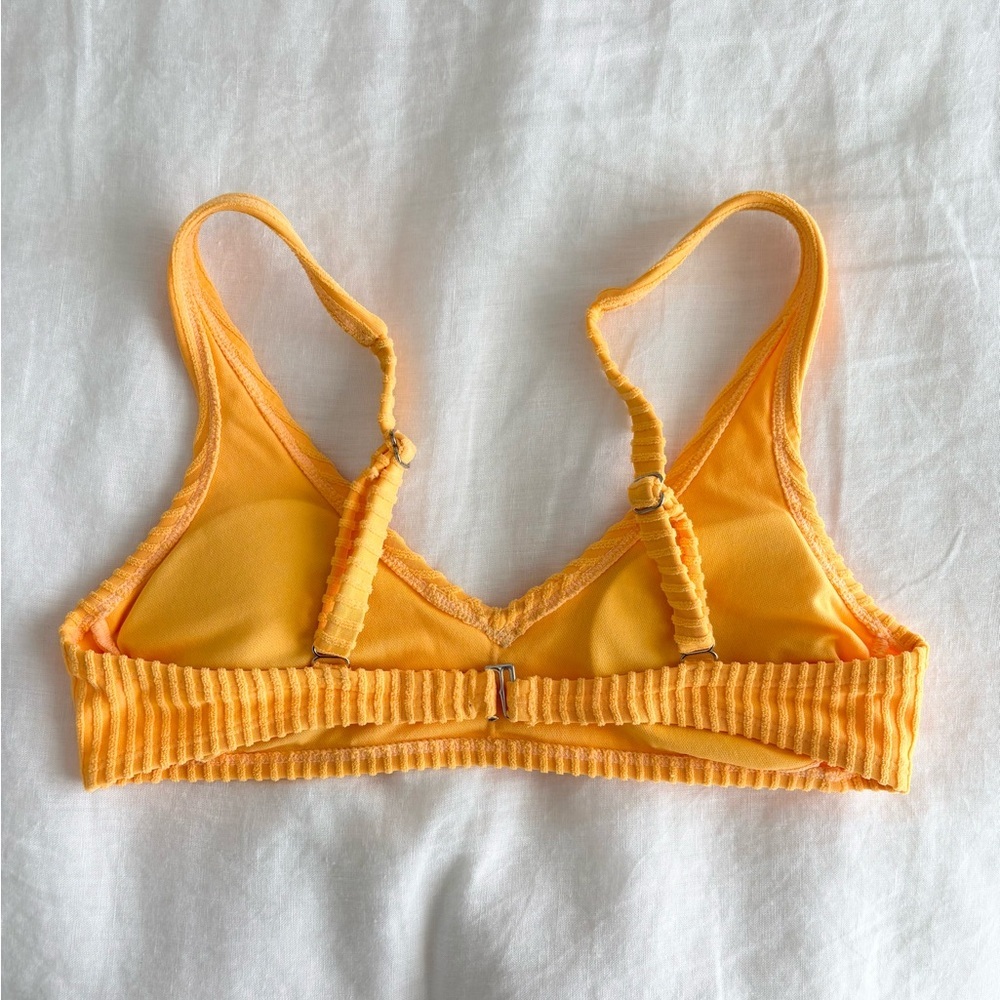 Orange Ribbed Xhilaration Bikini Top - Picture 2 of 3